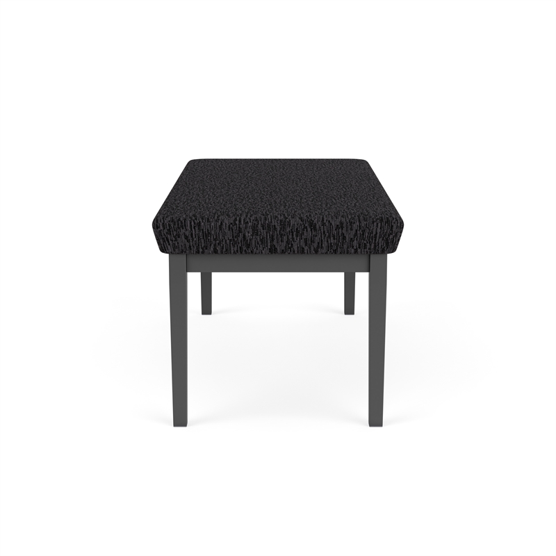 Lesro Industries Steel Waiting Reception 2 Seat Bench Steel Frame in Black