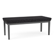 Lesro Industries Steel Waiting Reception 2 Seat Bench Steel Frame in Black