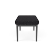 Lesro Industries Steel Waiting Reception 2 Seat Bench Steel Frame in Black