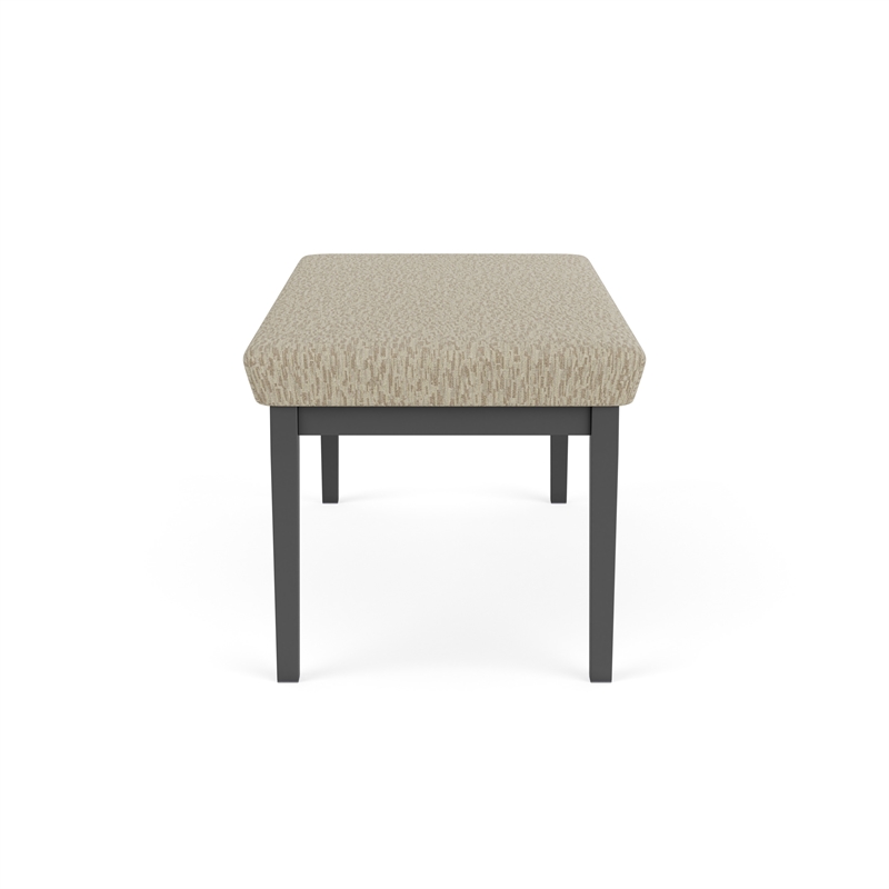 Lesro Industries Steel Waiting Reception 2 Seat Bench Steel Frame in Brown