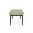 Lesro Industries Steel Waiting Reception 2 Seat Bench Steel Frame in Brown