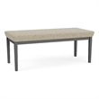 Lesro Industries Steel Waiting Reception 2 Seat Bench Steel Frame in Brown