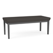 Lesro Industries Steel Waiting Reception 2 Seat Bench Steel Frame in Gray