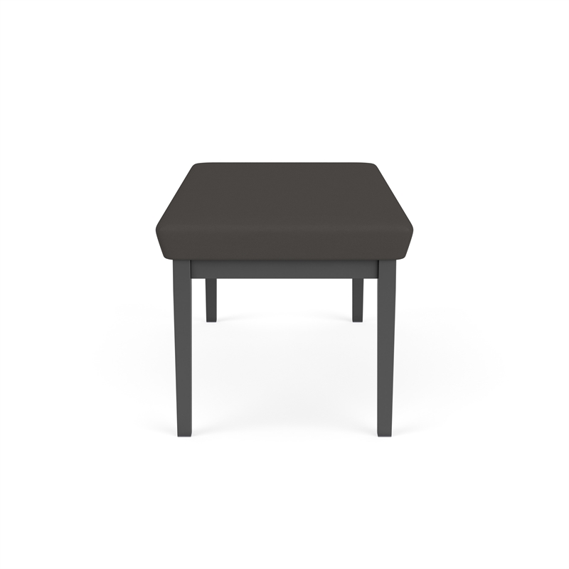 Lesro Industries Steel Waiting Reception 2 Seat Bench Steel Frame in Gray