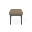 Lesro Industries Steel Waiting Reception 2 Seat Bench Steel Frame in Brown