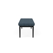 Lesro Industries Steel Waiting Reception 3 Seat Bench Steel Frame in Blue