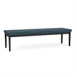 Lesro Industries Steel Waiting Reception 3 Seat Bench Steel Frame in Blue