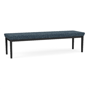 Lesro Industries Steel Waiting Reception 3 Seat Bench Steel Frame in Blue