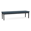 Lesro Industries Steel Waiting Reception 3 Seat Bench Steel Frame in Blue