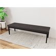 Lesro Industries Steel Waiting Reception 3 Seat Bench Steel Frame in Black
