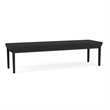 Lesro Industries Steel Waiting Reception 3 Seat Bench Steel Frame in Black