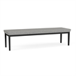 Lesro Industries Steel Waiting Reception 3 Seat Bench Steel Frame in Gray