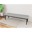 Lesro Industries Steel Waiting Reception 3 Seat Bench Steel Frame in Gray