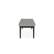 Lesro Industries Steel Waiting Reception 3 Seat Bench Steel Frame in Gray