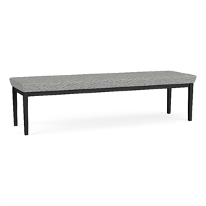 Lesro Industries Steel Waiting Reception 3 Seat Bench Steel Frame in Gray