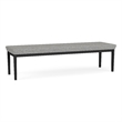 Lesro Industries Steel Waiting Reception 3 Seat Bench Steel Frame in Gray