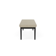 Lesro Industries Steel Waiting Reception 3 Seat Bench Steel Frame in Brown