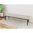 Lesro Industries Steel Waiting Reception 3 Seat Bench Steel Frame in Brown