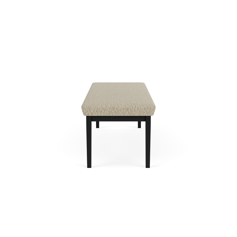 Lesro Industries Steel Waiting Reception 3 Seat Bench Steel Frame in Brown