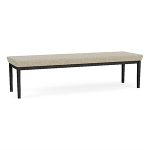 Lesro Industries Steel Waiting Reception 3 Seat Bench Steel Frame in Brown