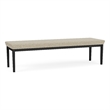 Lesro Industries Steel Waiting Reception 3 Seat Bench Steel Frame in Brown