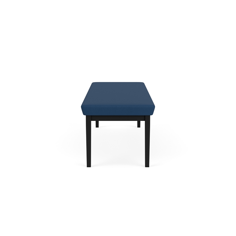 Lesro Industries Steel Waiting Reception 3 Seat Bench Steel Frame in Blue