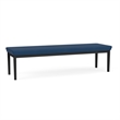 Lesro Industries Steel Waiting Reception 3 Seat Bench Steel Frame in Blue