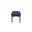 Lesro Industries Steel Waiting Reception 3 Seat Bench Steel Frame in Blue