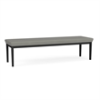 Lesro Industries Steel Waiting Reception 3 Seat Bench Steel Frame in Gray