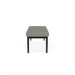 Lesro Industries Steel Waiting Reception 3 Seat Bench Steel Frame in Gray
