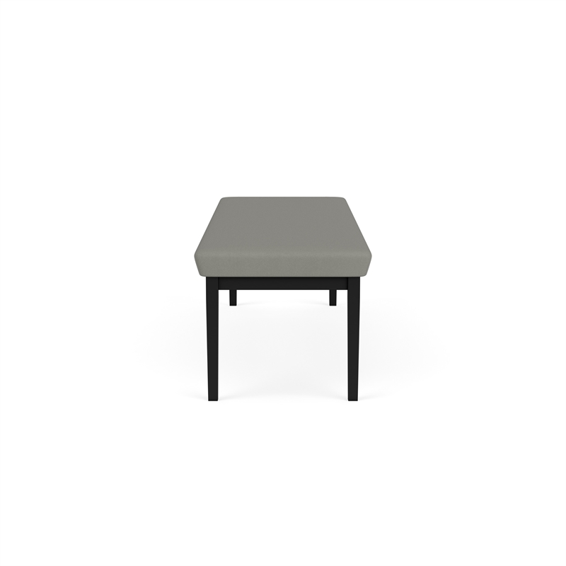 Lesro Industries Steel Waiting Reception 3 Seat Bench Steel Frame in Gray