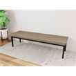 Lesro Industries Steel Waiting Reception 3 Seat Bench Steel Frame in Brown