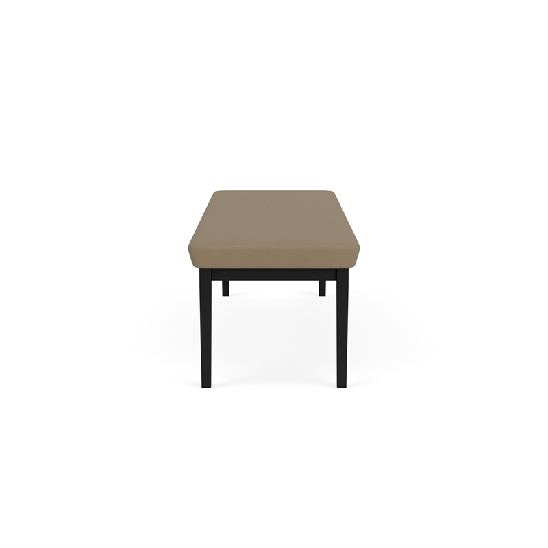 Lesro Industries Steel Waiting Reception 3 Seat Bench Steel Frame in Brown