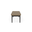 Lesro Industries Steel Waiting Reception 3 Seat Bench Steel Frame in Brown