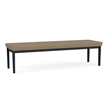 Lesro Industries Steel Waiting Reception 3 Seat Bench Steel Frame in Brown
