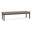 Lesro Industries Steel Waiting Reception 3 Seat Bench Steel Frame in Brown
