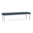 Lesro Industries Steel Waiting Reception 3 Seat Bench Steel Frame in Blue
