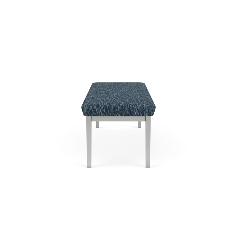 Lesro Industries Steel Waiting Reception 3 Seat Bench Steel Frame in Blue