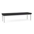 Lesro Industries Steel Waiting Reception 3 Seat Bench Steel Frame in Black