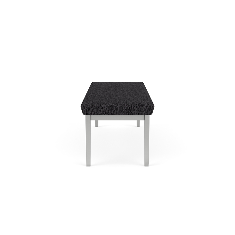 Lesro Industries Steel Waiting Reception 3 Seat Bench Steel Frame in Black