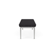 Lesro Industries Steel Waiting Reception 3 Seat Bench Steel Frame in Black