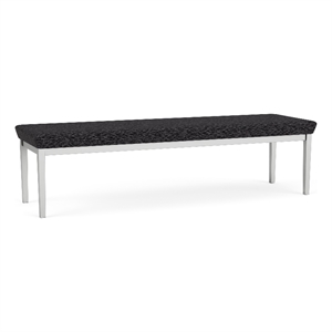 Lesro Industries Steel Waiting Reception 3 Seat Bench Steel Frame in Black