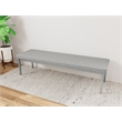 Lesro Industries Steel Waiting Reception 3 Seat Bench Steel Frame in Gray