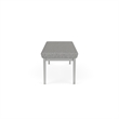 Lesro Industries Steel Waiting Reception 3 Seat Bench Steel Frame in Gray