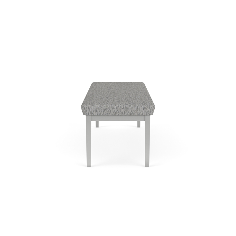 Lesro Industries Steel Waiting Reception 3 Seat Bench Steel Frame in Gray