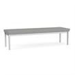 Lesro Industries Steel Waiting Reception 3 Seat Bench Steel Frame in Gray