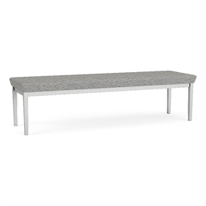 Lesro Industries Steel Waiting Reception 3 Seat Bench Steel Frame in Gray