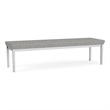 Lesro Industries Steel Waiting Reception 3 Seat Bench Steel Frame in Gray