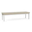 Lesro Industries Steel Waiting Reception 3 Seat Bench Steel Frame in Brown