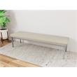 Lesro Industries Steel Waiting Reception 3 Seat Bench Steel Frame in Brown
